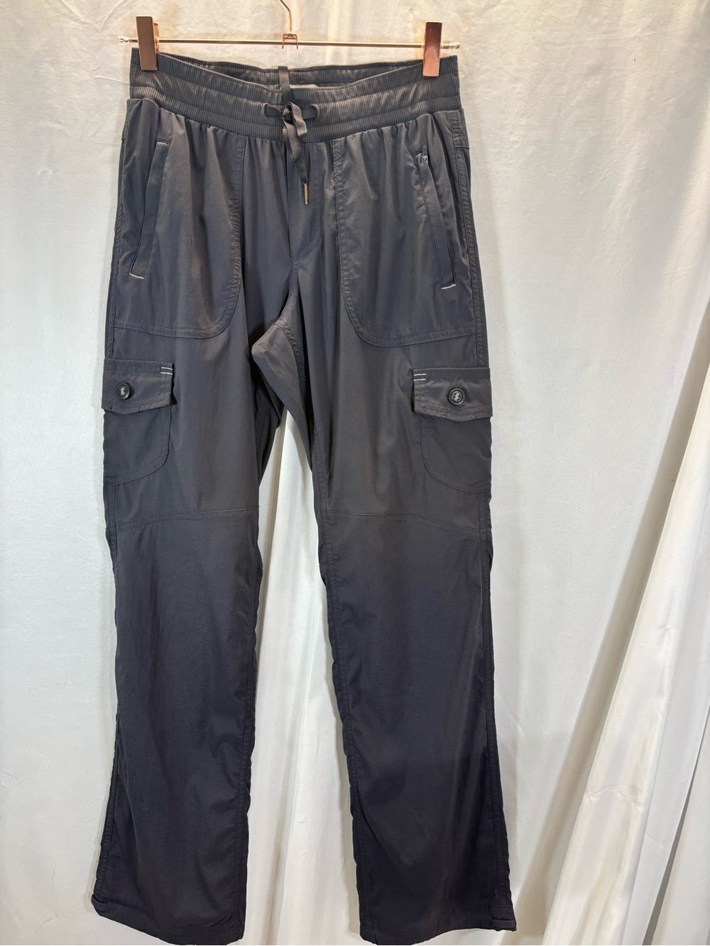 L.L. Bean Black Men's Cargo Pants with Drawstring Waist